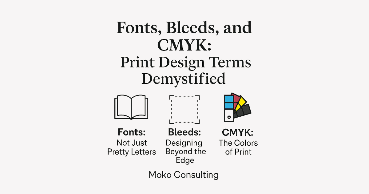 Fonts, Bleeds, and CMYK: Print Design Terms Demystified